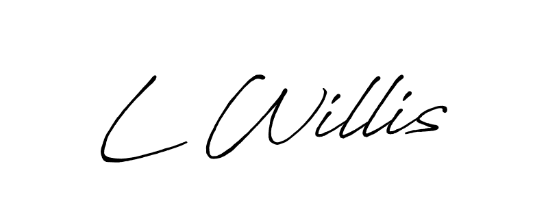 Create a beautiful signature design for name L Willis. With this signature (Antro_Vectra_Bolder) fonts, you can make a handwritten signature for free. L Willis signature style 7 images and pictures png