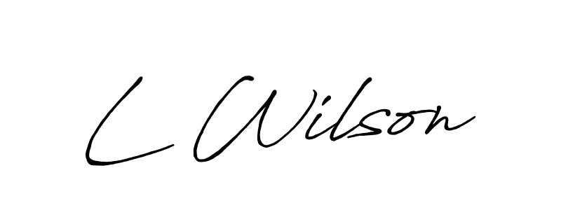 Best and Professional Signature Style for L Wilson. Antro_Vectra_Bolder Best Signature Style Collection. L Wilson signature style 7 images and pictures png