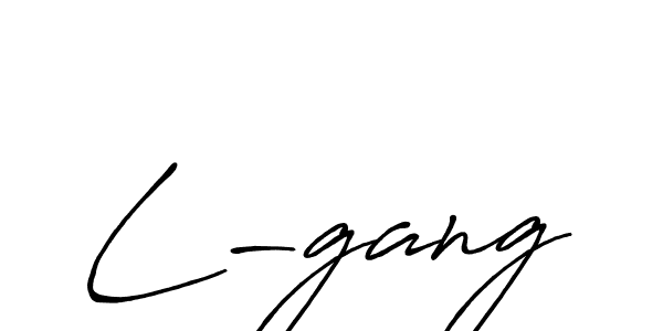 Also we have L-gang name is the best signature style. Create professional handwritten signature collection using Antro_Vectra_Bolder autograph style. L-gang signature style 7 images and pictures png