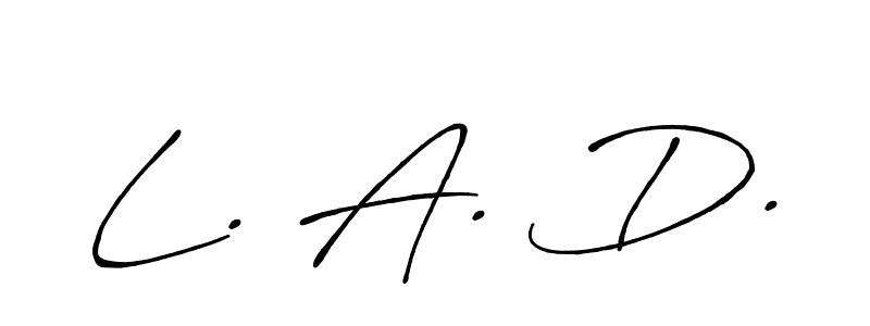 if you are searching for the best signature style for your name L. A. D.. so please give up your signature search. here we have designed multiple signature styles  using Antro_Vectra_Bolder. L. A. D. signature style 7 images and pictures png
