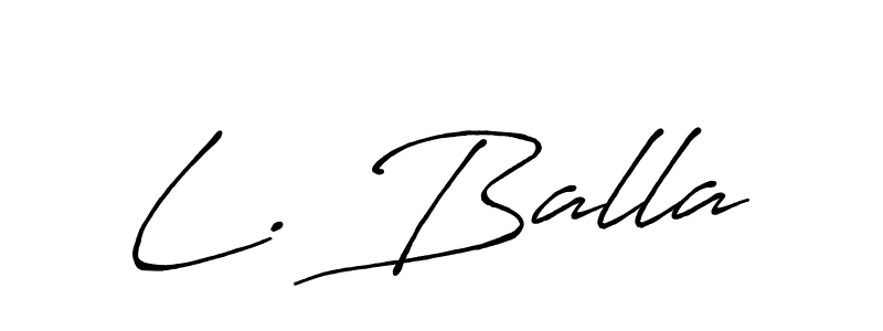 Create a beautiful signature design for name L. Balla. With this signature (Antro_Vectra_Bolder) fonts, you can make a handwritten signature for free. L. Balla signature style 7 images and pictures png