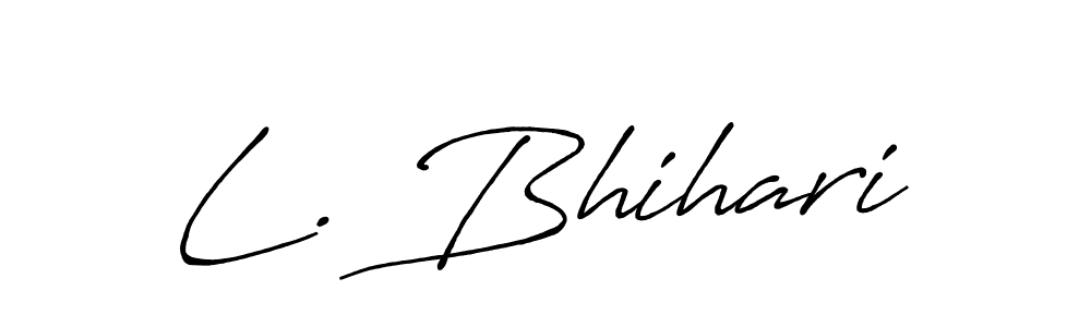 L. Bhihari stylish signature style. Best Handwritten Sign (Antro_Vectra_Bolder) for my name. Handwritten Signature Collection Ideas for my name L. Bhihari. L. Bhihari signature style 7 images and pictures png