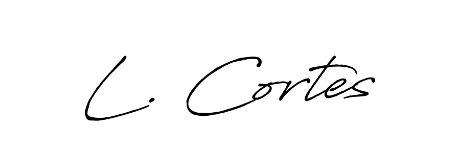 Create a beautiful signature design for name L. Cortes. With this signature (Antro_Vectra_Bolder) fonts, you can make a handwritten signature for free. L. Cortes signature style 7 images and pictures png