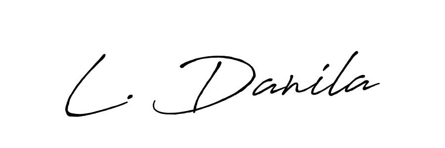 Create a beautiful signature design for name L. Danila. With this signature (Antro_Vectra_Bolder) fonts, you can make a handwritten signature for free. L. Danila signature style 7 images and pictures png