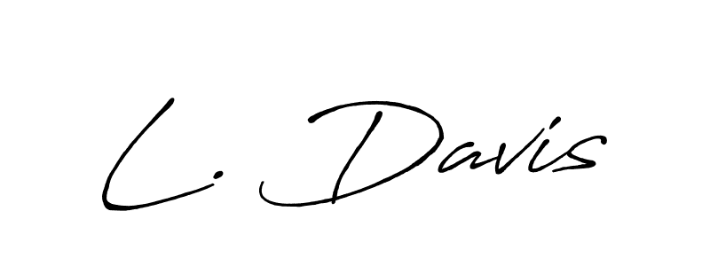 Create a beautiful signature design for name L. Davis. With this signature (Antro_Vectra_Bolder) fonts, you can make a handwritten signature for free. L. Davis signature style 7 images and pictures png