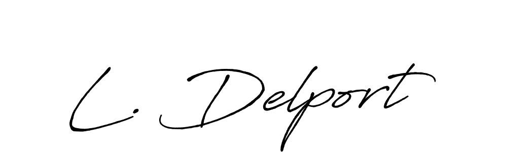 Create a beautiful signature design for name L. Delport. With this signature (Antro_Vectra_Bolder) fonts, you can make a handwritten signature for free. L. Delport signature style 7 images and pictures png