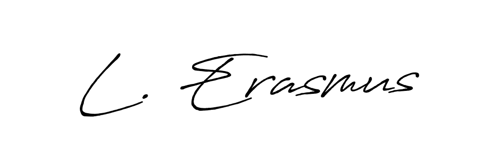 The best way (Antro_Vectra_Bolder) to make a short signature is to pick only two or three words in your name. The name L. Erasmus include a total of six letters. For converting this name. L. Erasmus signature style 7 images and pictures png