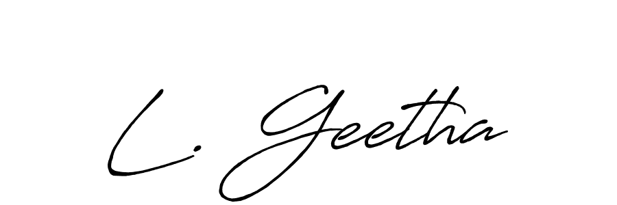 Make a beautiful signature design for name L. Geetha. Use this online signature maker to create a handwritten signature for free. L. Geetha signature style 7 images and pictures png