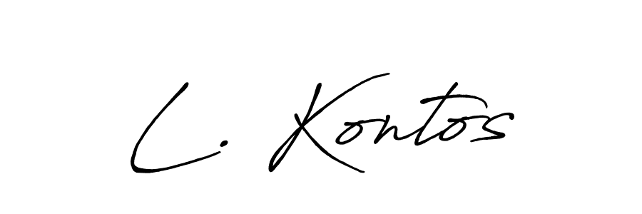 Create a beautiful signature design for name L. Kontos. With this signature (Antro_Vectra_Bolder) fonts, you can make a handwritten signature for free. L. Kontos signature style 7 images and pictures png