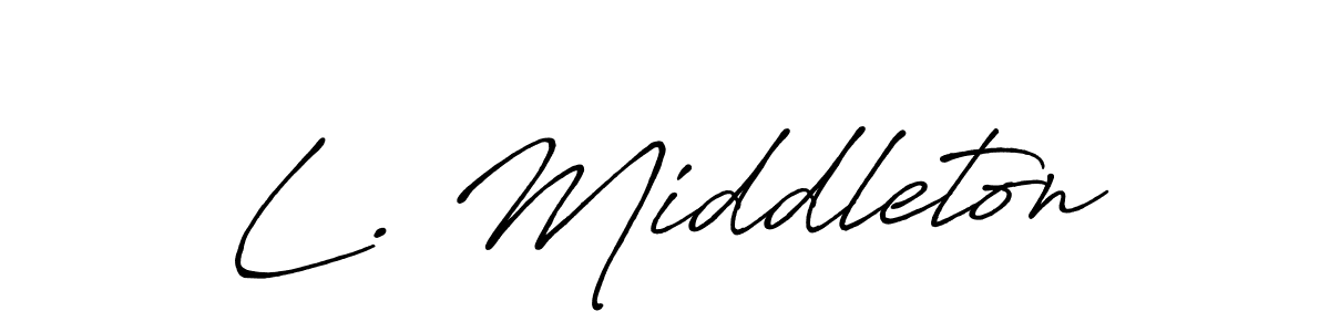 You should practise on your own different ways (Antro_Vectra_Bolder) to write your name (L. Middleton) in signature. don't let someone else do it for you. L. Middleton signature style 7 images and pictures png