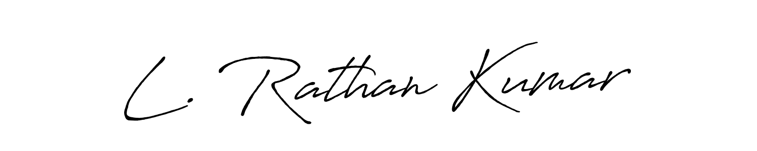 How to make L. Rathan Kumar name signature. Use Antro_Vectra_Bolder style for creating short signs online. This is the latest handwritten sign. L. Rathan Kumar signature style 7 images and pictures png