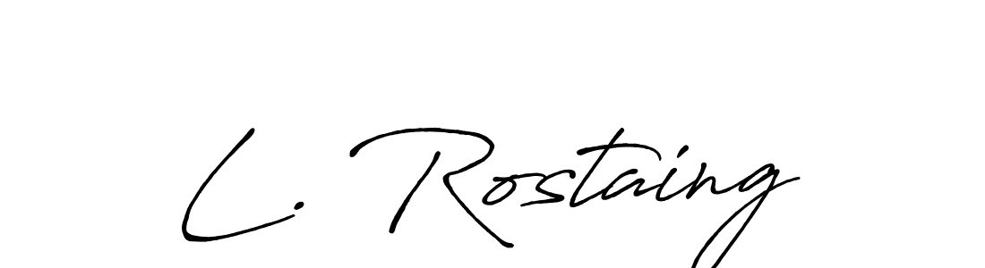 Best and Professional Signature Style for L. Rostaing. Antro_Vectra_Bolder Best Signature Style Collection. L. Rostaing signature style 7 images and pictures png