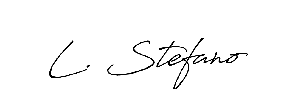 if you are searching for the best signature style for your name L. Stefano. so please give up your signature search. here we have designed multiple signature styles  using Antro_Vectra_Bolder. L. Stefano signature style 7 images and pictures png