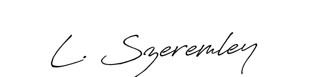 Create a beautiful signature design for name L. Szeremley. With this signature (Antro_Vectra_Bolder) fonts, you can make a handwritten signature for free. L. Szeremley signature style 7 images and pictures png