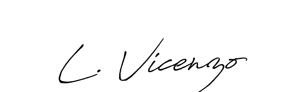 L. Vicenzo stylish signature style. Best Handwritten Sign (Antro_Vectra_Bolder) for my name. Handwritten Signature Collection Ideas for my name L. Vicenzo. L. Vicenzo signature style 7 images and pictures png