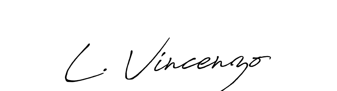 Also we have L. Vincenzo name is the best signature style. Create professional handwritten signature collection using Antro_Vectra_Bolder autograph style. L. Vincenzo signature style 7 images and pictures png