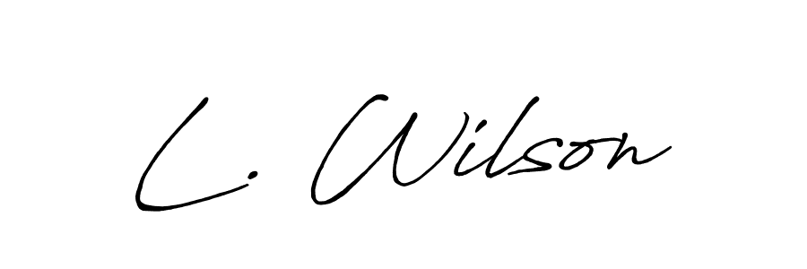L. Wilson stylish signature style. Best Handwritten Sign (Antro_Vectra_Bolder) for my name. Handwritten Signature Collection Ideas for my name L. Wilson. L. Wilson signature style 7 images and pictures png