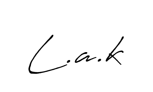 if you are searching for the best signature style for your name L.a.k. so please give up your signature search. here we have designed multiple signature styles  using Antro_Vectra_Bolder. L.a.k signature style 7 images and pictures png