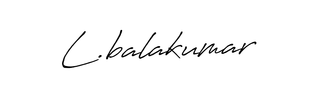 How to make L.balakumar name signature. Use Antro_Vectra_Bolder style for creating short signs online. This is the latest handwritten sign. L.balakumar signature style 7 images and pictures png