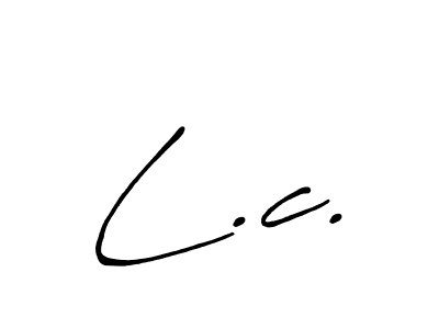 Create a beautiful signature design for name L.c.. With this signature (Antro_Vectra_Bolder) fonts, you can make a handwritten signature for free. L.c. signature style 7 images and pictures png