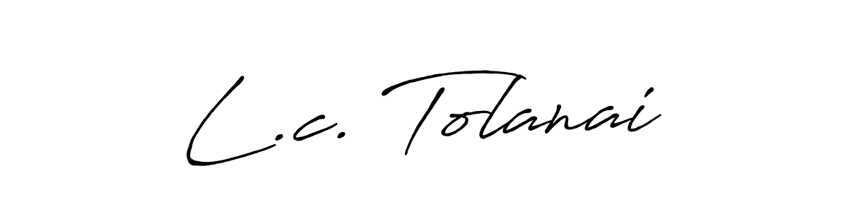 Also You can easily find your signature by using the search form. We will create L.c. Tolanai name handwritten signature images for you free of cost using Antro_Vectra_Bolder sign style. L.c. Tolanai signature style 7 images and pictures png