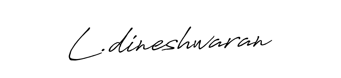 Create a beautiful signature design for name L.dineshwaran. With this signature (Antro_Vectra_Bolder) fonts, you can make a handwritten signature for free. L.dineshwaran signature style 7 images and pictures png