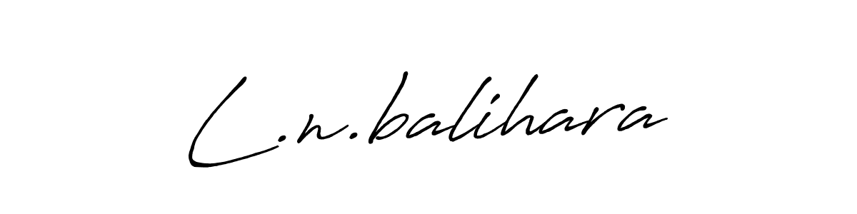 Create a beautiful signature design for name L.n.balihara. With this signature (Antro_Vectra_Bolder) fonts, you can make a handwritten signature for free. L.n.balihara signature style 7 images and pictures png