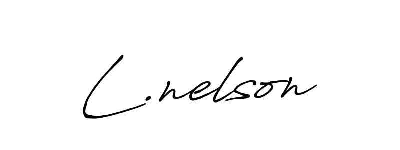 The best way (Antro_Vectra_Bolder) to make a short signature is to pick only two or three words in your name. The name L.nelson include a total of six letters. For converting this name. L.nelson signature style 7 images and pictures png