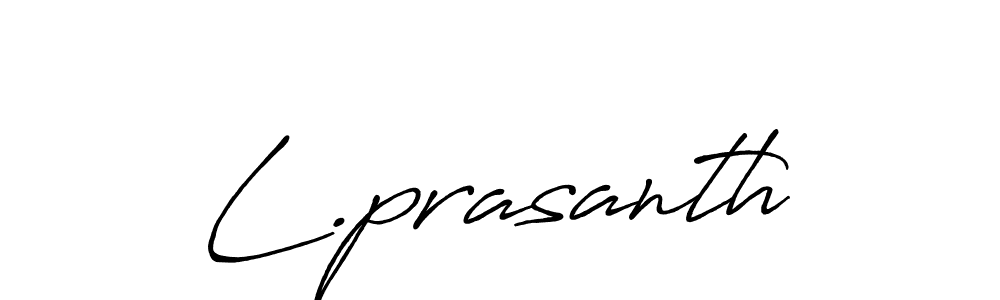 How to make L.prasanth name signature. Use Antro_Vectra_Bolder style for creating short signs online. This is the latest handwritten sign. L.prasanth signature style 7 images and pictures png