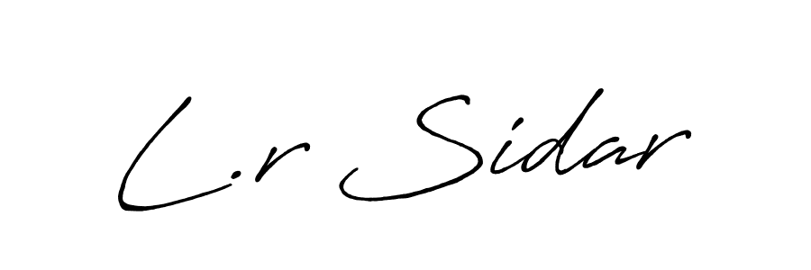 The best way (Antro_Vectra_Bolder) to make a short signature is to pick only two or three words in your name. The name L.r Sidar include a total of six letters. For converting this name. L.r Sidar signature style 7 images and pictures png