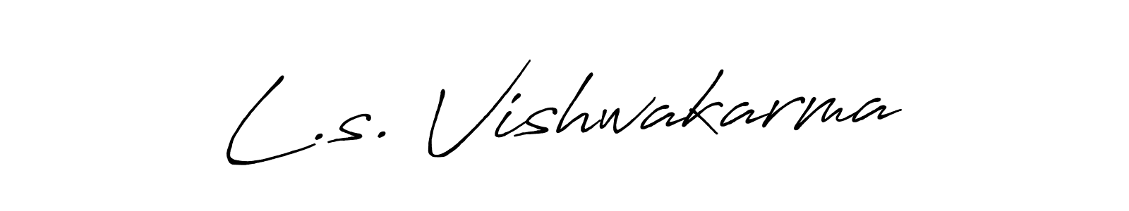 Design your own signature with our free online signature maker. With this signature software, you can create a handwritten (Antro_Vectra_Bolder) signature for name L.s. Vishwakarma. L.s. Vishwakarma signature style 7 images and pictures png