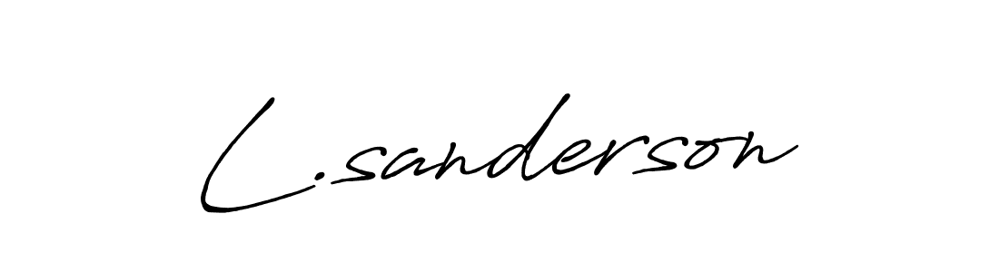 Make a beautiful signature design for name L.sanderson. With this signature (Antro_Vectra_Bolder) style, you can create a handwritten signature for free. L.sanderson signature style 7 images and pictures png