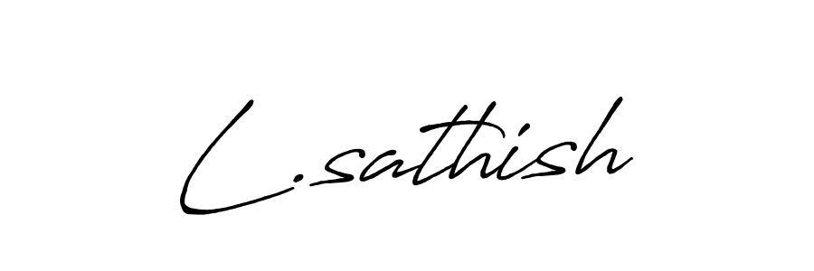 Create a beautiful signature design for name L.sathish. With this signature (Antro_Vectra_Bolder) fonts, you can make a handwritten signature for free. L.sathish signature style 7 images and pictures png