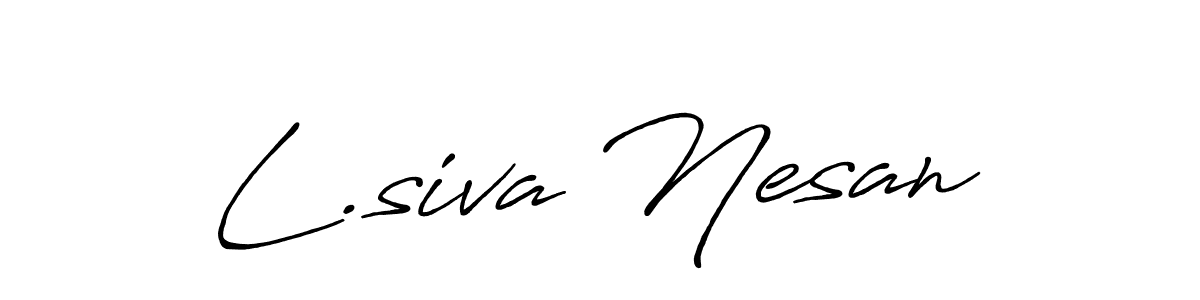 How to make L.siva Nesan signature? Antro_Vectra_Bolder is a professional autograph style. Create handwritten signature for L.siva Nesan name. L.siva Nesan signature style 7 images and pictures png