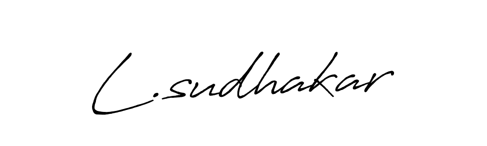 How to make L.sudhakar name signature. Use Antro_Vectra_Bolder style for creating short signs online. This is the latest handwritten sign. L.sudhakar signature style 7 images and pictures png