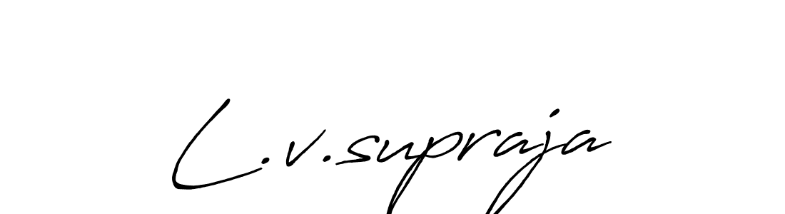 It looks lik you need a new signature style for name L.v.supraja. Design unique handwritten (Antro_Vectra_Bolder) signature with our free signature maker in just a few clicks. L.v.supraja signature style 7 images and pictures png