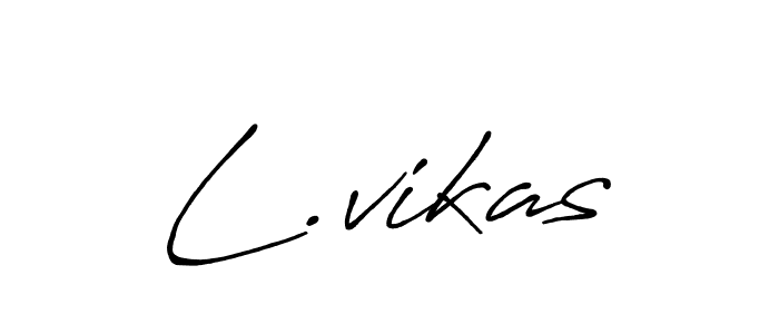 You should practise on your own different ways (Antro_Vectra_Bolder) to write your name (L.vikas) in signature. don't let someone else do it for you. L.vikas signature style 7 images and pictures png