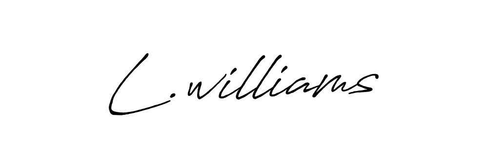 You should practise on your own different ways (Antro_Vectra_Bolder) to write your name (L.williams) in signature. don't let someone else do it for you. L.williams signature style 7 images and pictures png