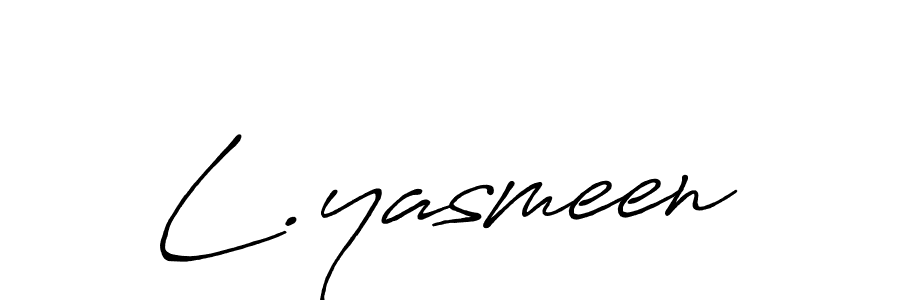 Make a beautiful signature design for name L.yasmeen. With this signature (Antro_Vectra_Bolder) style, you can create a handwritten signature for free. L.yasmeen signature style 7 images and pictures png