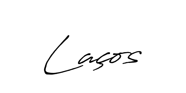 Laços stylish signature style. Best Handwritten Sign (Antro_Vectra_Bolder) for my name. Handwritten Signature Collection Ideas for my name Laços. Laços signature style 7 images and pictures png