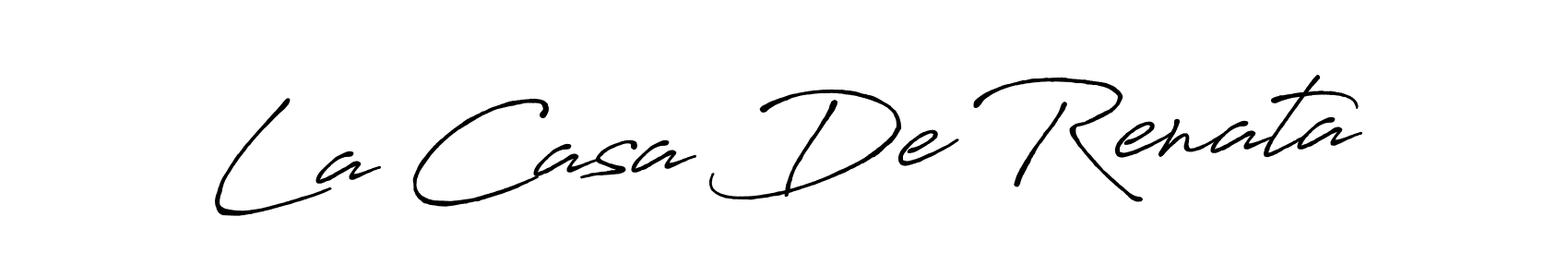 Also You can easily find your signature by using the search form. We will create La Casa De Renata name handwritten signature images for you free of cost using Antro_Vectra_Bolder sign style. La Casa De Renata signature style 7 images and pictures png