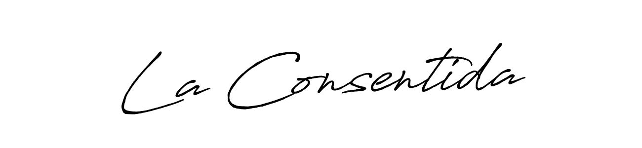 You can use this online signature creator to create a handwritten signature for the name La Consentida. This is the best online autograph maker. La Consentida signature style 7 images and pictures png