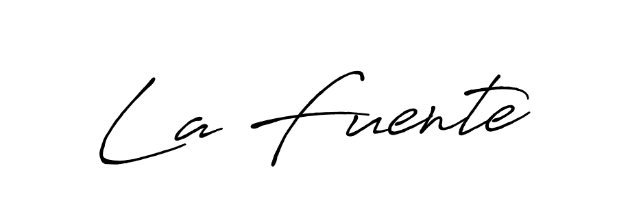 Make a beautiful signature design for name La Fuente. With this signature (Antro_Vectra_Bolder) style, you can create a handwritten signature for free. La Fuente signature style 7 images and pictures png