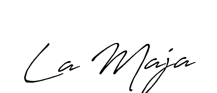 Once you've used our free online signature maker to create your best signature Antro_Vectra_Bolder style, it's time to enjoy all of the benefits that La Maja name signing documents. La Maja signature style 7 images and pictures png