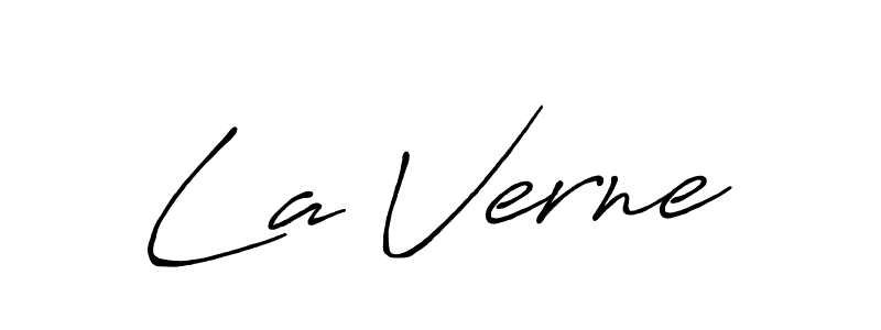 How to make La Verne name signature. Use Antro_Vectra_Bolder style for creating short signs online. This is the latest handwritten sign. La Verne signature style 7 images and pictures png