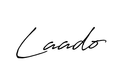 Use a signature maker to create a handwritten signature online. With this signature software, you can design (Antro_Vectra_Bolder) your own signature for name Laado. Laado signature style 7 images and pictures png