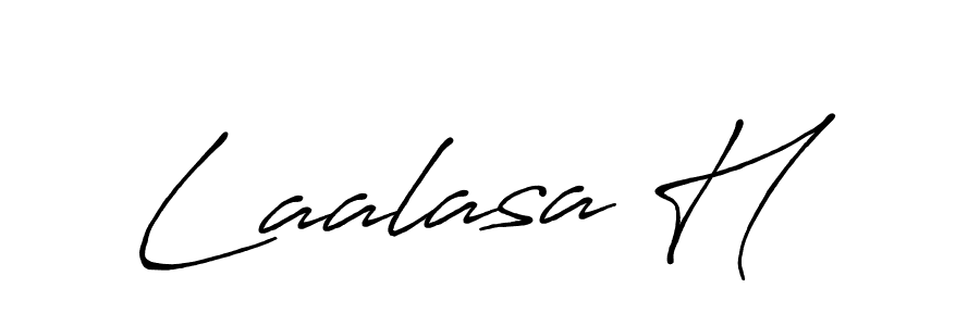 Create a beautiful signature design for name Laalasa H. With this signature (Antro_Vectra_Bolder) fonts, you can make a handwritten signature for free. Laalasa H signature style 7 images and pictures png