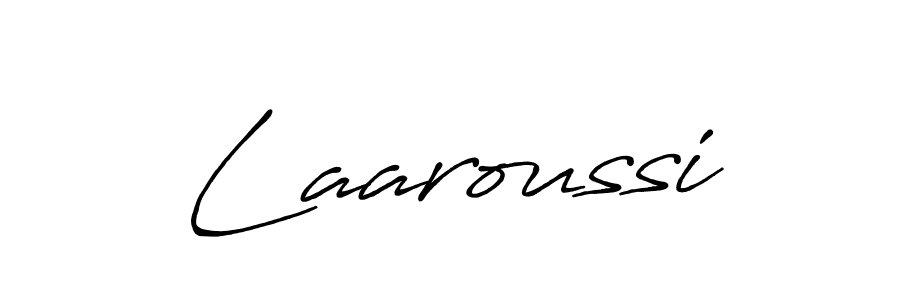 Create a beautiful signature design for name Laaroussi. With this signature (Antro_Vectra_Bolder) fonts, you can make a handwritten signature for free. Laaroussi signature style 7 images and pictures png