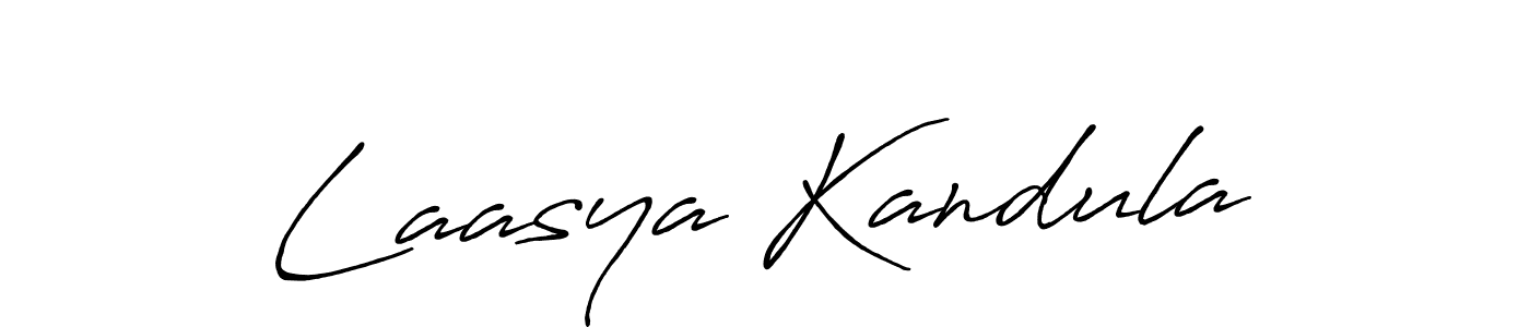 Design your own signature with our free online signature maker. With this signature software, you can create a handwritten (Antro_Vectra_Bolder) signature for name Laasya Kandula. Laasya Kandula signature style 7 images and pictures png