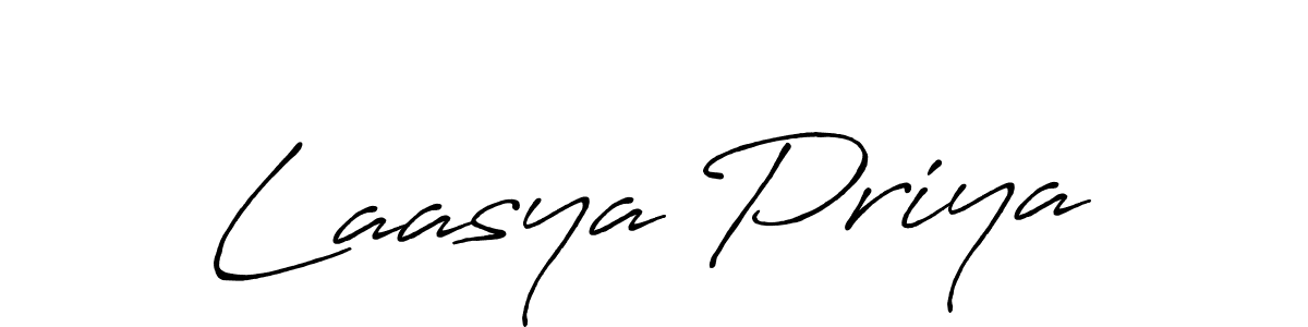Use a signature maker to create a handwritten signature online. With this signature software, you can design (Antro_Vectra_Bolder) your own signature for name Laasya Priya. Laasya Priya signature style 7 images and pictures png